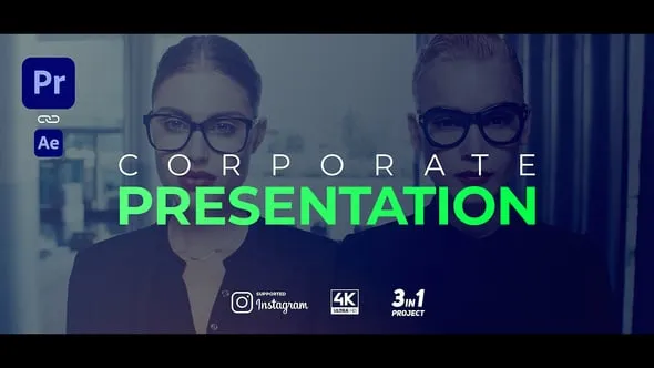公司年度宣传视频企业发展史介绍商务会议商业推介会AE/PR模板 Corporate Presentation