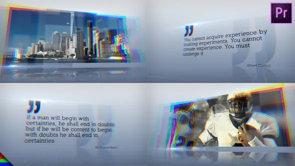 3D风格展示照片介绍企业明亮宣传片视频制作PR模板下载 Quotes