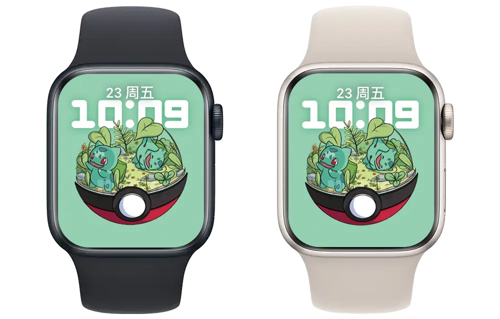 宝可梦 精灵球 妙蛙种子 苹果表盘 Apple watch原生景深人像表盘.watchface
